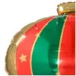 balon foliowy bombka spiczasta czerwono zielony partydeco 19 shp
