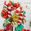 balon foliowy bombka z kwiatem czerwony partydeco 18 rnd