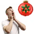 balon foliowy bombka z kwiatem czerwony partydeco 18 rnd