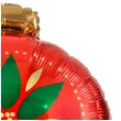balon foliowy bombka z kwiatem czerwony partydeco 18 rnd