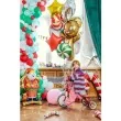 balon foliowy boze narodzenie swiety mikolaj stojacy z fajka i prezentami partydeco 42 shp
