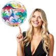balon foliowy bubble dinozaury qualatex 22 orb