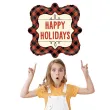 balon foliowy buffalo happy holidays betallic 18 shp