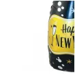 balon foliowy butelka szampana happy new year sylwester czarno zloty jix 38 shp