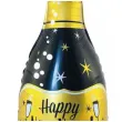 balon foliowy butelka szampana happy new year sylwester czarno zloty jix 38 shp
