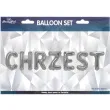 balon foliowy chrzest napis srebrny partypal 15 ltr
