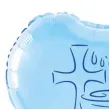 balon foliowy chrzest swiety niebieski 18 hrt