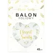 balon foliowy chrzest swiety serce i eukaliptus bialy partypal 18 hrt