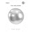 balon foliowy classic srebrny partydeco 18 rnd