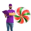 balon foliowy cukierek lizak czerwono zielony partydeco 14 rnd