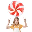 balon foliowy cukierek lizak czerwony partydeco 18 rnd