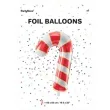 balon foliowy cukrowa laska czerwony partydeco 32 shp