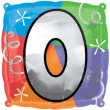 balon foliowy cyfra 0 amscan 18 sqr