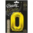 balon foliowy cyfra 0 beauty and charm zloty godan 33 dgt