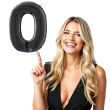 balon foliowy cyfra 0 czarny grabo 26 dgt