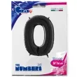 balon foliowy cyfra 0 czarny grabo 26 dgt