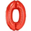 balon foliowy cyfra 0 czerwony funny fashion 40 dgt