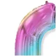 balon foliowy cyfra 0 gradient pastelowy flexmetal 34 dgt