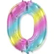 balon foliowy cyfra 0 gradient pastelowy flexmetal 34 dgt