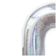 balon foliowy cyfra 0 holograficzna srebrna partypal 40 dgt