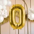balon foliowy cyfra 0 jasnozloty partydeco 34 dgt