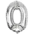 balon foliowy cyfra 0 kropki srebrny folat 34 dgt