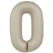 balon foliowy cyfra 0 mat kremowe latte folat 34 dgt