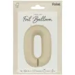 balon foliowy cyfra 0 mat kremowe latte folat 34 dgt