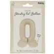 balon foliowy cyfra 0 mat stojaca kremowe latte folat 28 dgt