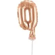 balon foliowy cyfra 0 micro rozowe zloto godan 5 dgt