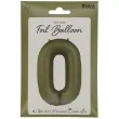 balon foliowy cyfra 0 oliwkowy folat 34 dgt