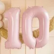 balon foliowy cyfra 0 pastel rozowy jasny partydeco 34 dgt