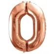 balon foliowy cyfra 0 rozowe zloto partydeco 34 dgt