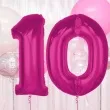 balon foliowy cyfra 0 rozowy ciemny godan 36 dgt