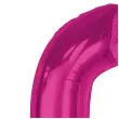balon foliowy cyfra 0 rozowy ciemny godan 36 dgt