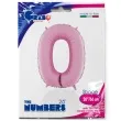 balon foliowy cyfra 0 rozowy pastel grabo 26 dgt