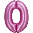 balon foliowy cyfra 0 rozowy satynowy godan 30 dgt