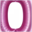 balon foliowy cyfra 0 rozowy satynowy godan 30 dgt
