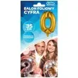 balon foliowy cyfra 0 satynowa zloty godan 14 dgt