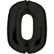 balon foliowy cyfra 0 satynowy czarny amscan 34 dgt