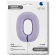 balon foliowy cyfra 0 satynowy liliowy grabo 40 dgt