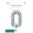 balon foliowy cyfra 0 srebrny partydeco 34 dgt