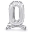 balon foliowy cyfra 0 stojaca srebrny partydeco 27 shp