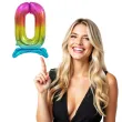 balon foliowy cyfra 0 stojaca teczowy godan 29 dgt