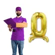 balon foliowy cyfra 0 stojaca zlota dekoracjepolska 30 dgt
