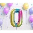 balon foliowy cyfra 0 teczowy godan 34 dgt