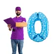 balon foliowy cyfra 0 w gwiazdki niebieski jix 18 shp