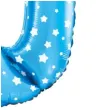 balon foliowy cyfra 0 w gwiazdki niebieski jix 18 shp