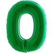 balon foliowy cyfra 0 zielony grabo 14 dgt