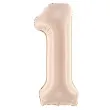 balon foliowy cyfra 1 bezowy ciemny partydeco 34 dgt